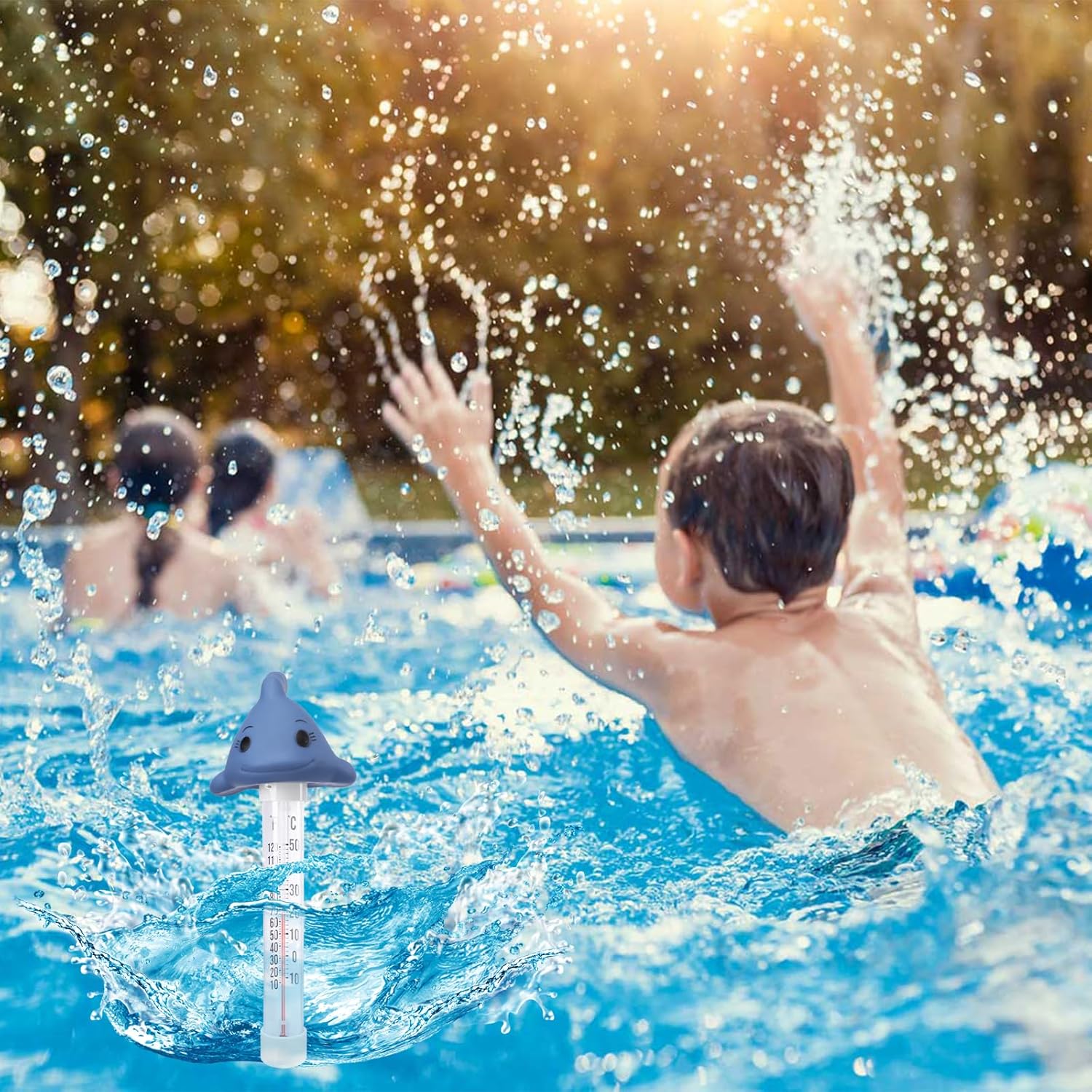 Floating Pool Thermometer, Large Number Easy Read Water Thermometer with String - Image 4